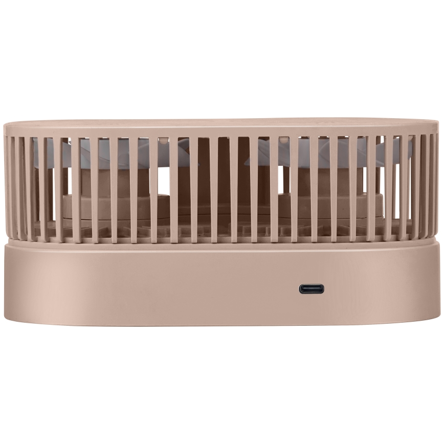 Polnilni namizni ventilator 3,7 V 1200 mAh, roza