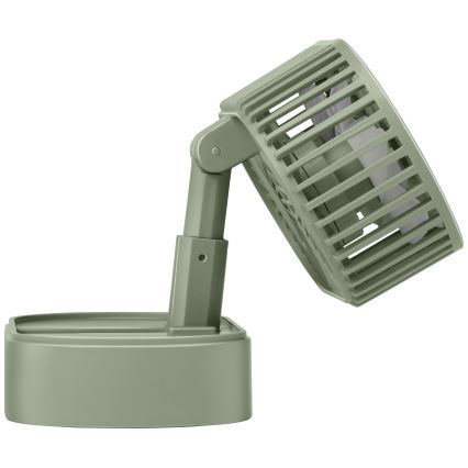 Polnilni namizni ventilator 3,7 V, 1200 mAh, zelen