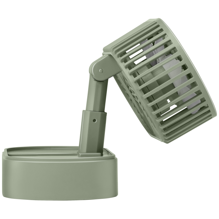 Polnilni namizni ventilator 3,7 V, 1200 mAh, zelen