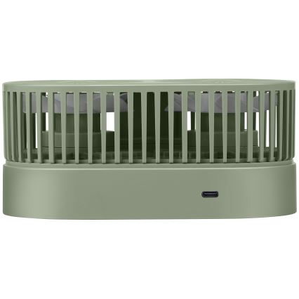 Polnilni namizni ventilator 3,7 V, 1200 mAh, zelen
