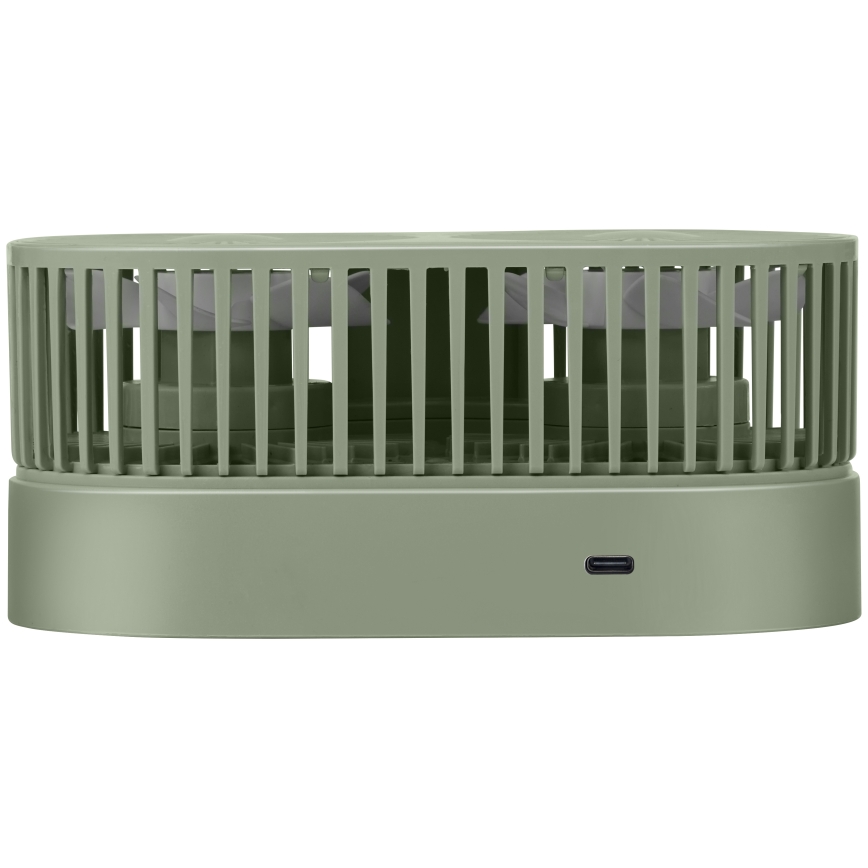 Polnilni namizni ventilator 3,7 V, 1200 mAh, zelen