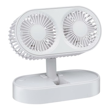 Polnilni namizni ventilator 3,7V 1200 mAh bela