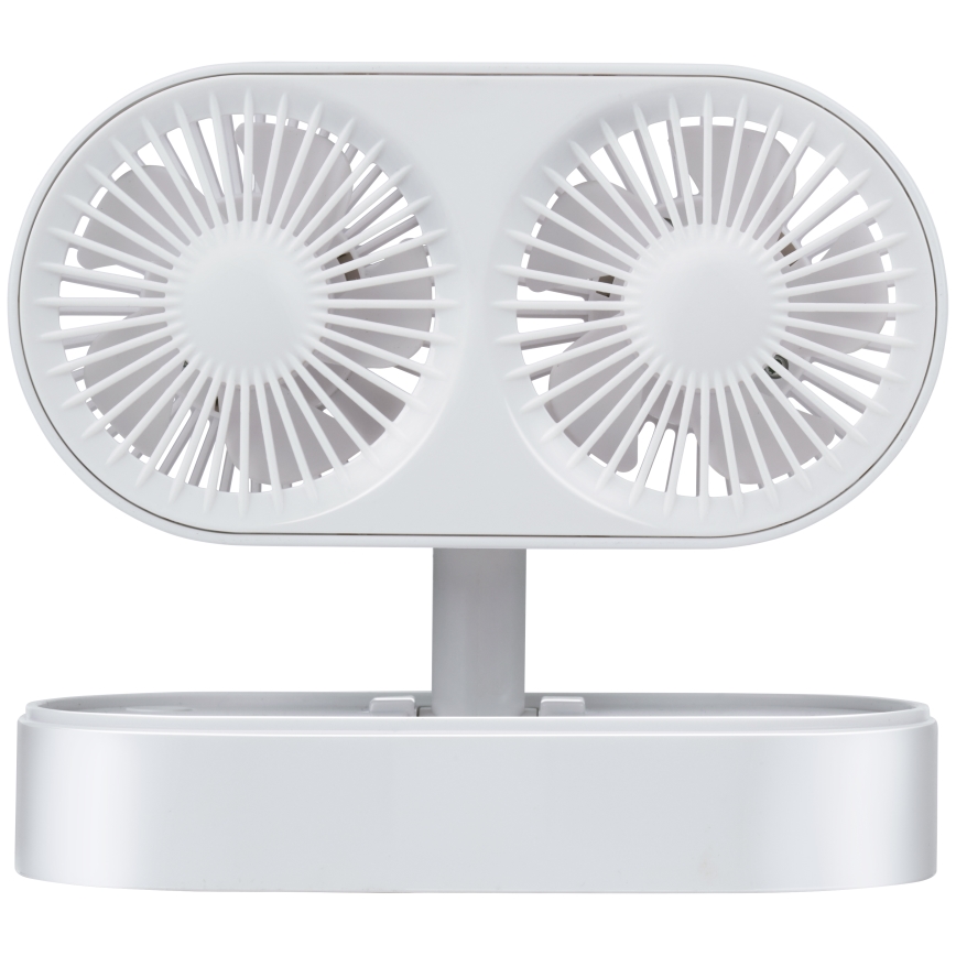 Polnilni namizni ventilator 3,7V 1200 mAh bela
