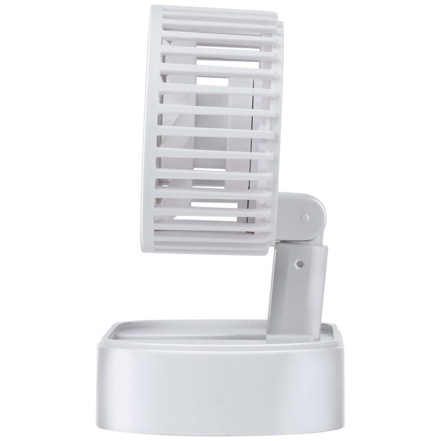 Polnilni namizni ventilator 3,7V 1200 mAh bela