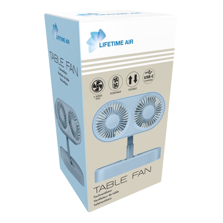 Polnilni namizni ventilator 3,7V 1200 mAh moder