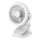 Polnilni namizni ventilator s sponko, 6 W/5 V, 1200 mAh, bel