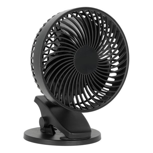 Polnilni namizni ventilator s sponko VIENTO 6W/5V 2000 mAh črna