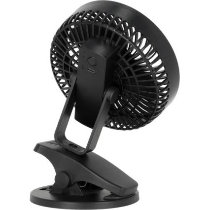 Polnilni namizni ventilator s sponko VIENTO 6W/5V 2000 mAh črna
