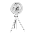 Polnilni namizni ventilator z LED osvetlitvijo 8W/3,7V 2400 mAh bela
