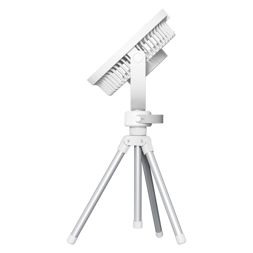 Polnilni namizni ventilator z LED osvetlitvijo 8W/3,7V 2400 mAh, bela