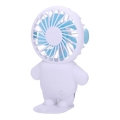Polnilni žepni ventilator 4,5 W/5 V, 500 mAh, bela/modra