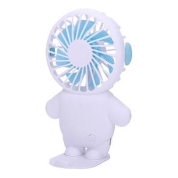 Polnilni žepni ventilator 4,5 W/5 V, 500 mAh, bela/modra