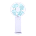 Polnilni žepni ventilator 4W/5V 1200 mAh bel/moder