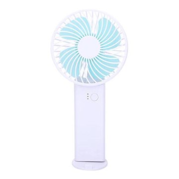 Polnilni žepni ventilator 4W/5V 1200 mAh bel/moder