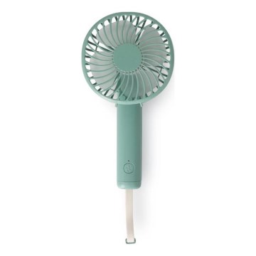 Polnilni žepni ventilator 5W/5V 1200 mAh turkizna