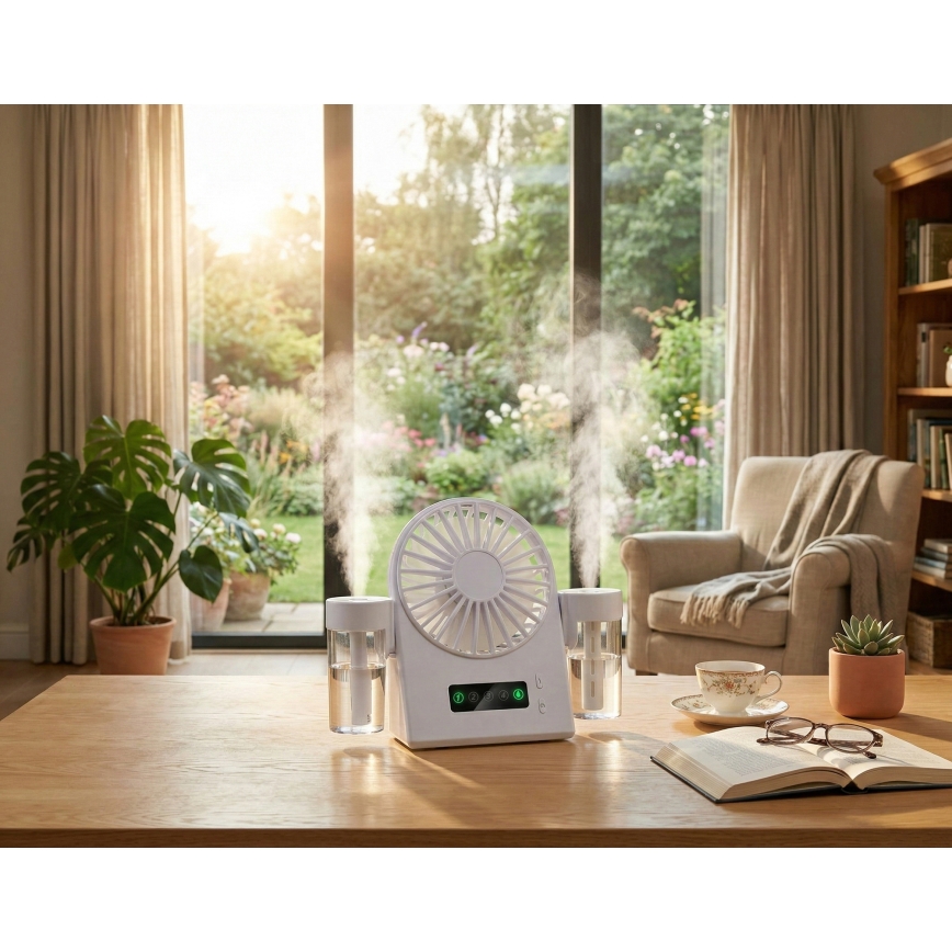 Polnljiv namizni ventilator z meglenim učinkom 3,7V 1200 mAh