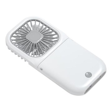 Polnljiv žepni ventilator 5W/5V 2500 mAh bel
