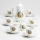 Porcelan čaj set biserna bela