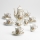 Porcelan čaj set marmor rjava