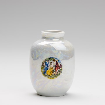 Porcelan vaza 12,5x9 cm biserna bela gracie
