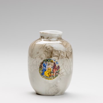 Porcelan vaza 12,5x9 cm rjava gracie