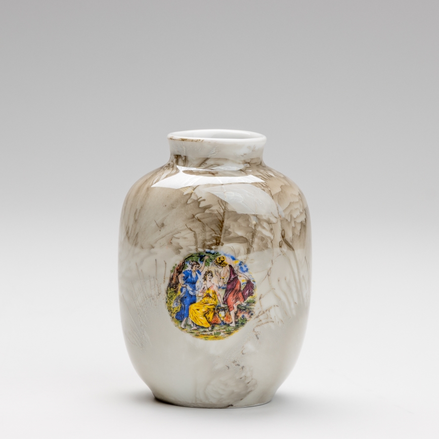 Porcelan vaza 12,5x9 cm rjava gracie