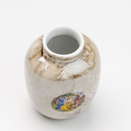 Porcelan vaza 12,5x9 cm rjava gracie