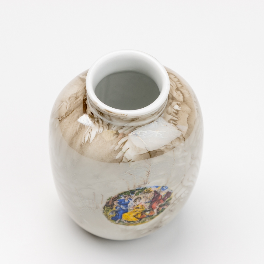 Porcelan vaza 12,5x9 cm rjava gracie