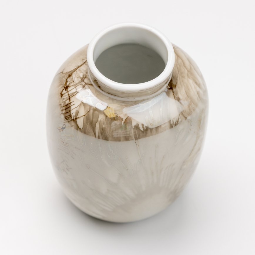 Porcelan vaza 12,5x9 cm rjava