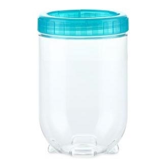 Posoda za hrano INTERLOCK 0,7 l turkizna/prozorna