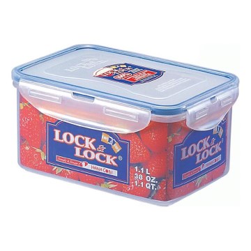 Posoda za hrano LOCK 1,1 l modra/prozorna