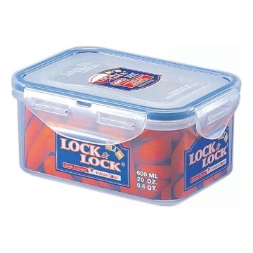 Posoda za živila LOCK 0,6 l modra/prosojna