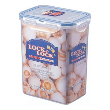 Posoda za živila LOCK 1,8 l modra/prozorna