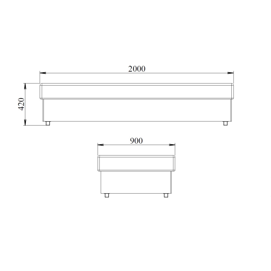 Postelja NOE 90x200 z vzmetnico in shranjevalnim prostorom siva/črna