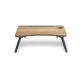 Posteljna mizica SEHPA 20x60 cm breza rjava/črna