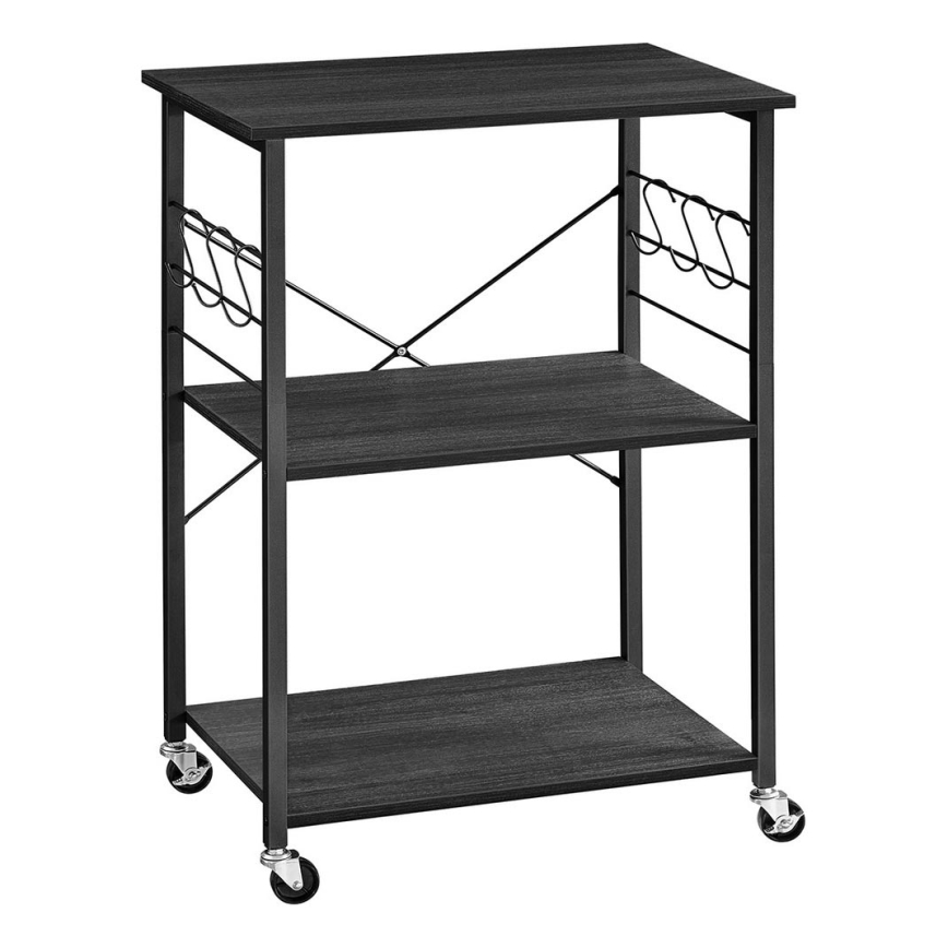 Postrežni voziček MARGE, črne barve