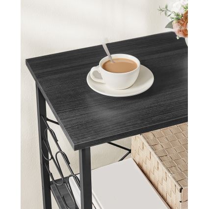 Postrežni voziček MARGE, črne barve