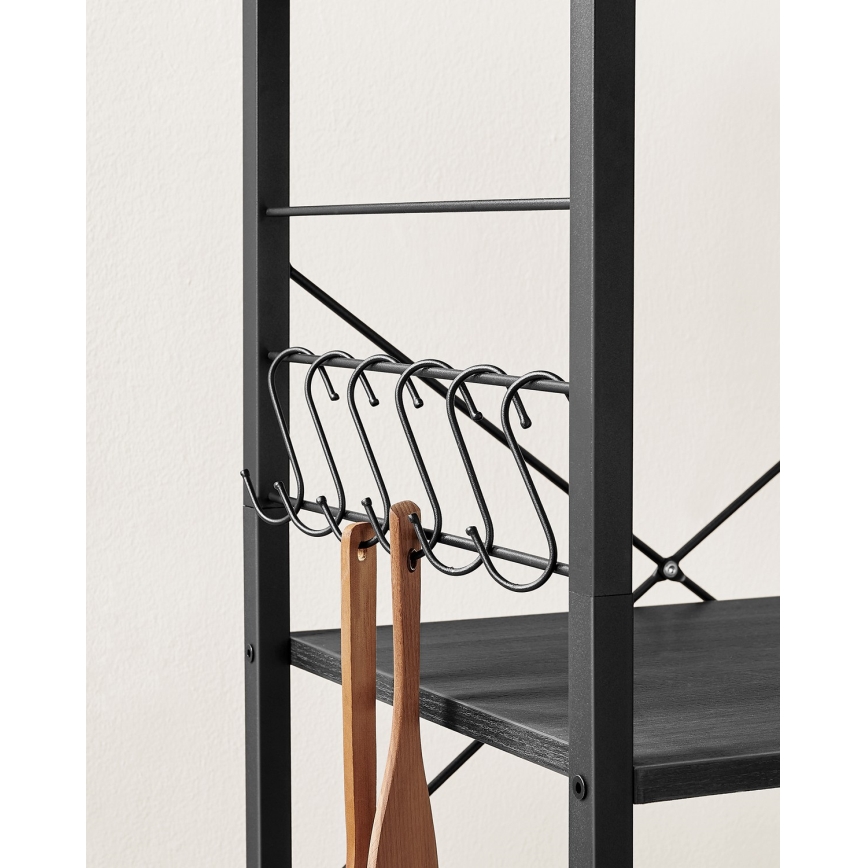 Postrežni voziček MARGE, črne barve