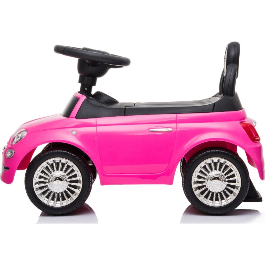 Potisni avto Fiat 500 2xAA roza