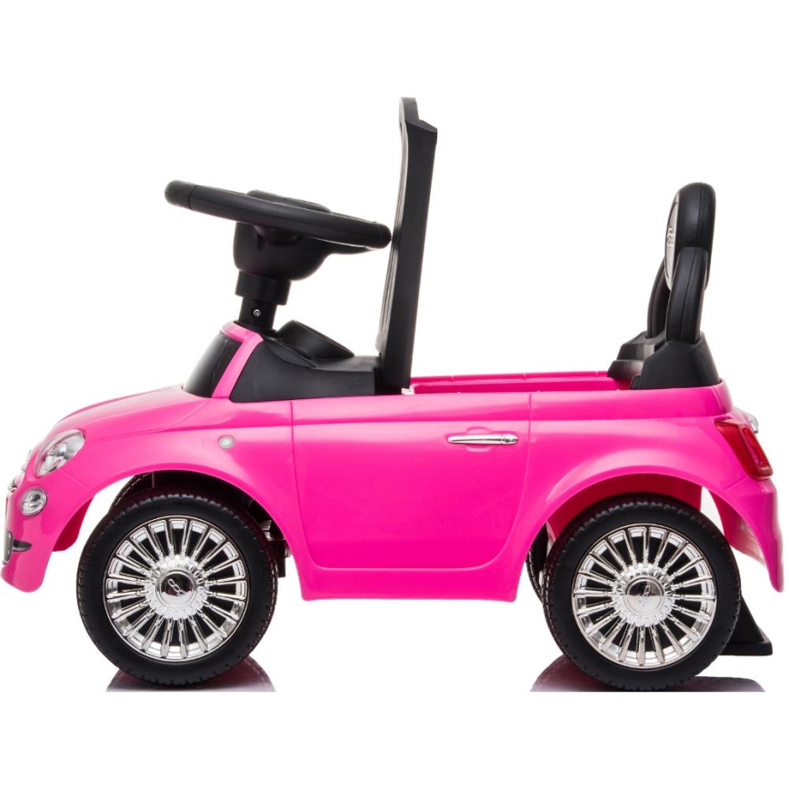 Potisni avto Fiat 500 2xAA roza