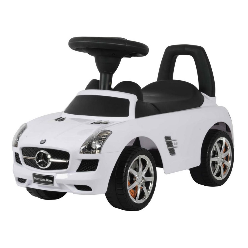 Potisni avto Mercedes 2xAA bela/črna