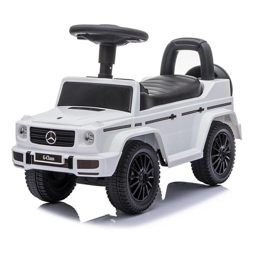 Potisni avto Mercedes G350d 2xAA bela/črna