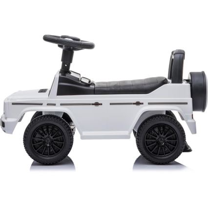 Potisni avto Mercedes G350d 2xAA bela/črna