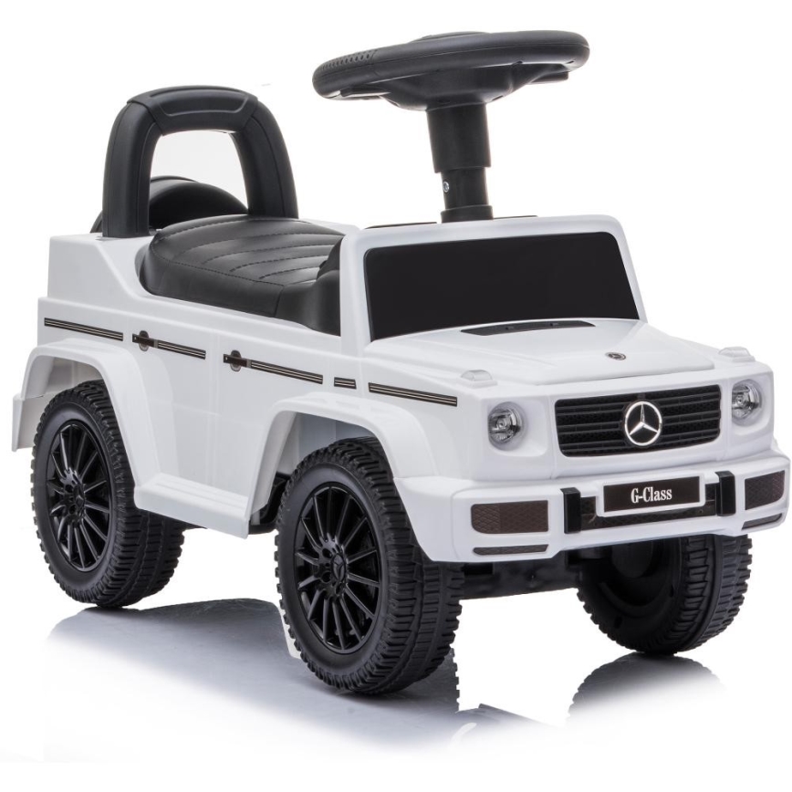 Potisni avto Mercedes G350d 2xAA bela/črna
