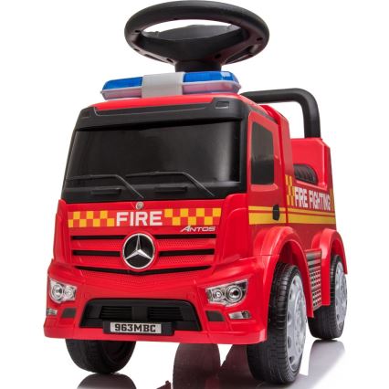 Potisni avto Mercedes Gasilsko vozilo 2xAA rdeča
