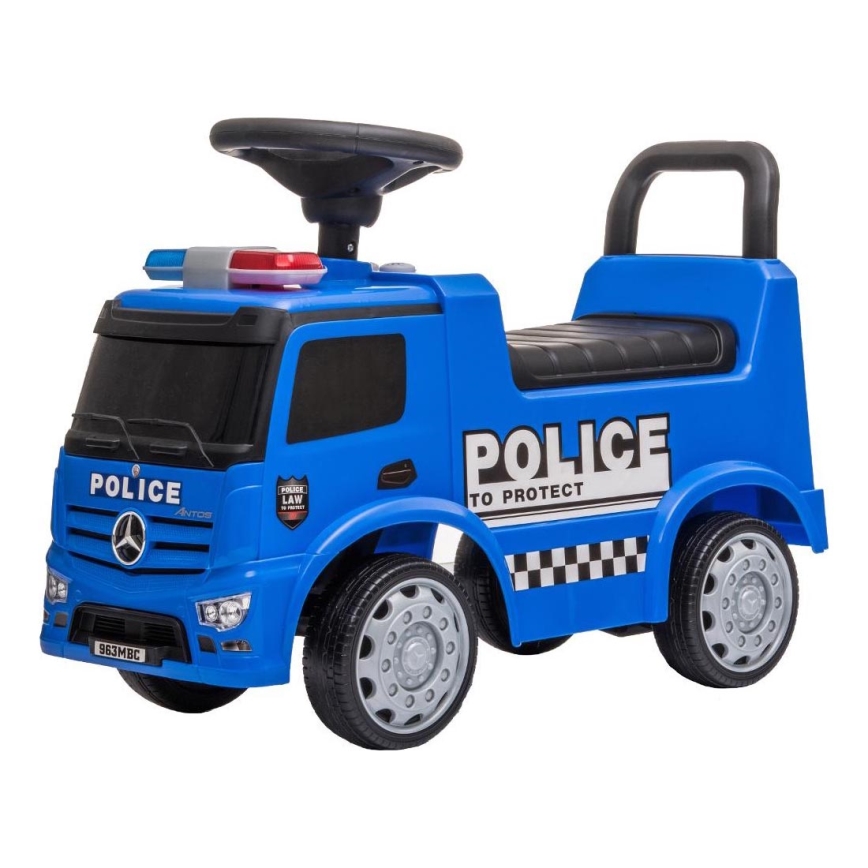 Potisni avto Mercedes Policijski avto 2xAA modra