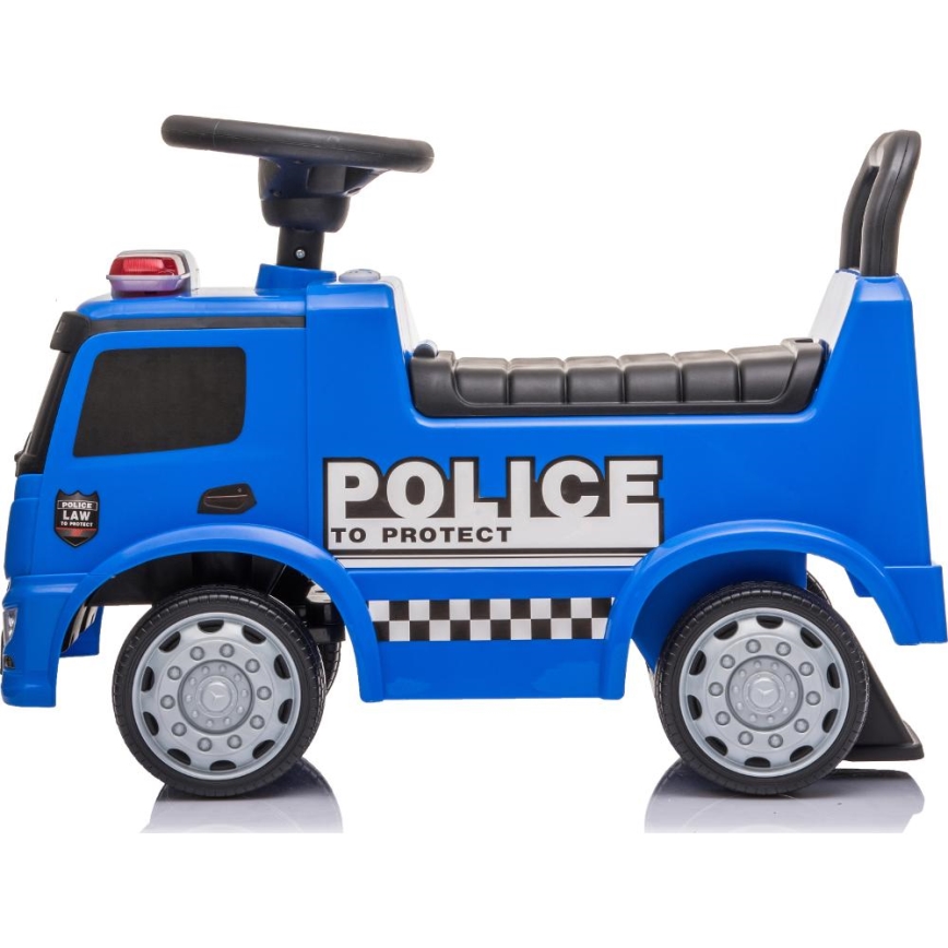 Potisni avto Mercedes Policijski avto 2xAA modra