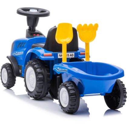 Potisni avto NEW HOLLAND 2xAA modra/črna