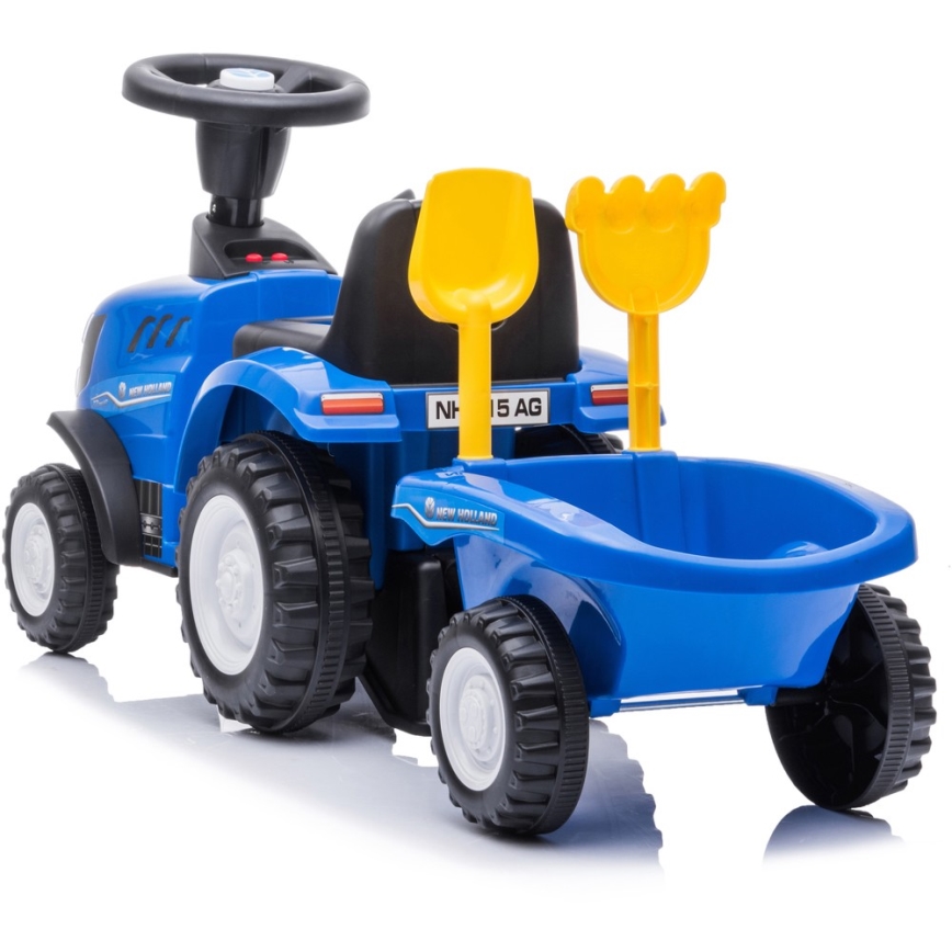 Potisni avto NEW HOLLAND 2xAA modra/črna