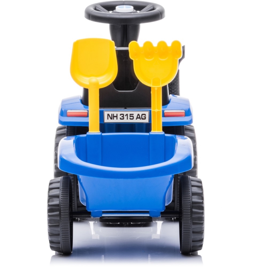 Potisni avto NEW HOLLAND 2xAA modra/črna